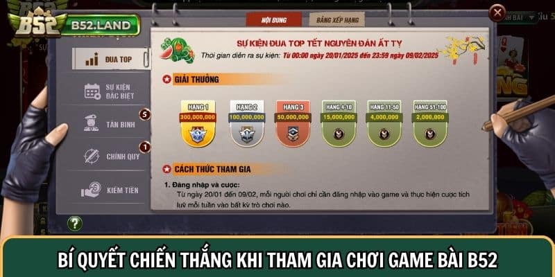 Game Bài B52 Club 3 Bí quyết chiến thắng khi tham gia chơi game bài B52